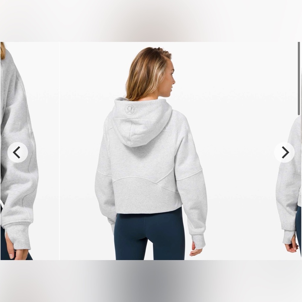 Lululemon Scuba Oversized 1/2 Zip Hoodie in Heathered Core Ultra Light Grey - Picture 2 of 9